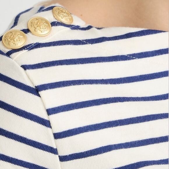 NWT J. Crew Mariner Cloth Short-Sleeve T-Shirt with Buttons Sz S - Picture 2 of 9